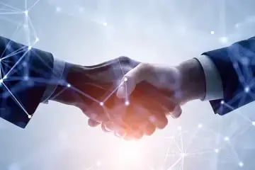 Conceptual handshake signifying an agreement